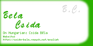 bela csida business card